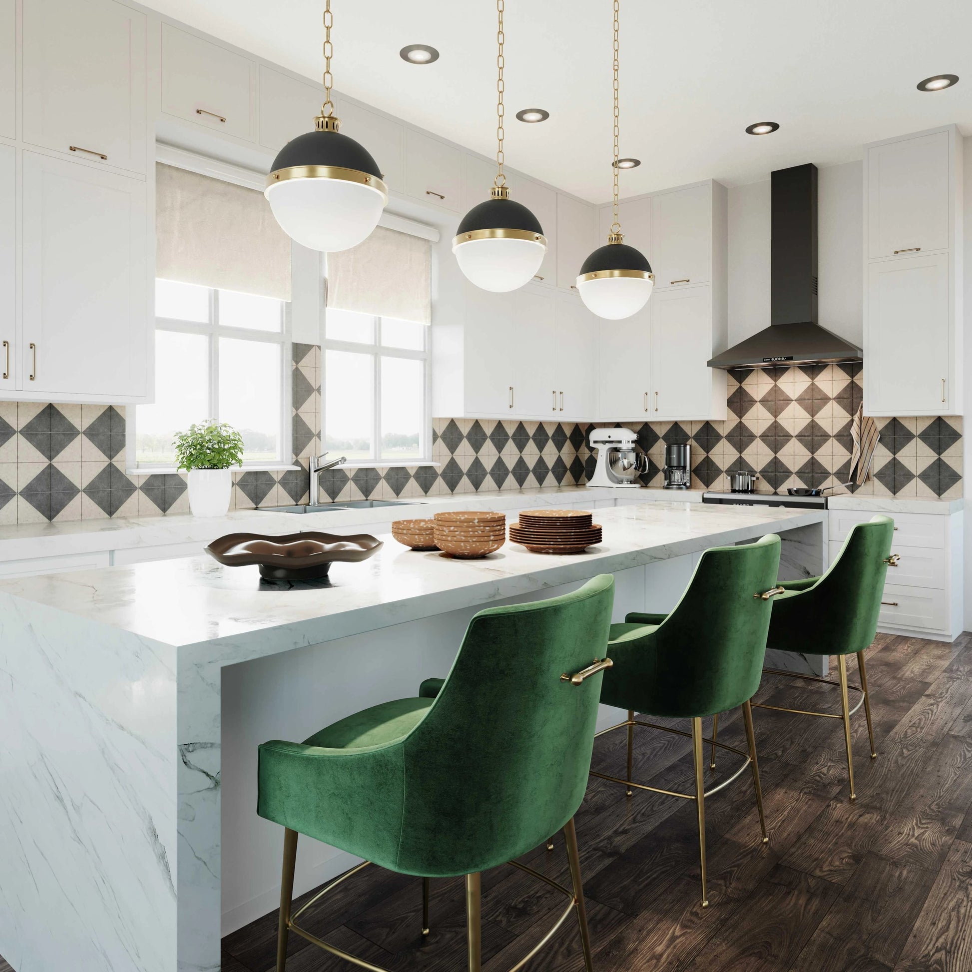 Beatrix Velvet Bar Stool by TOV Furniture. Made from velvet in a modern style.