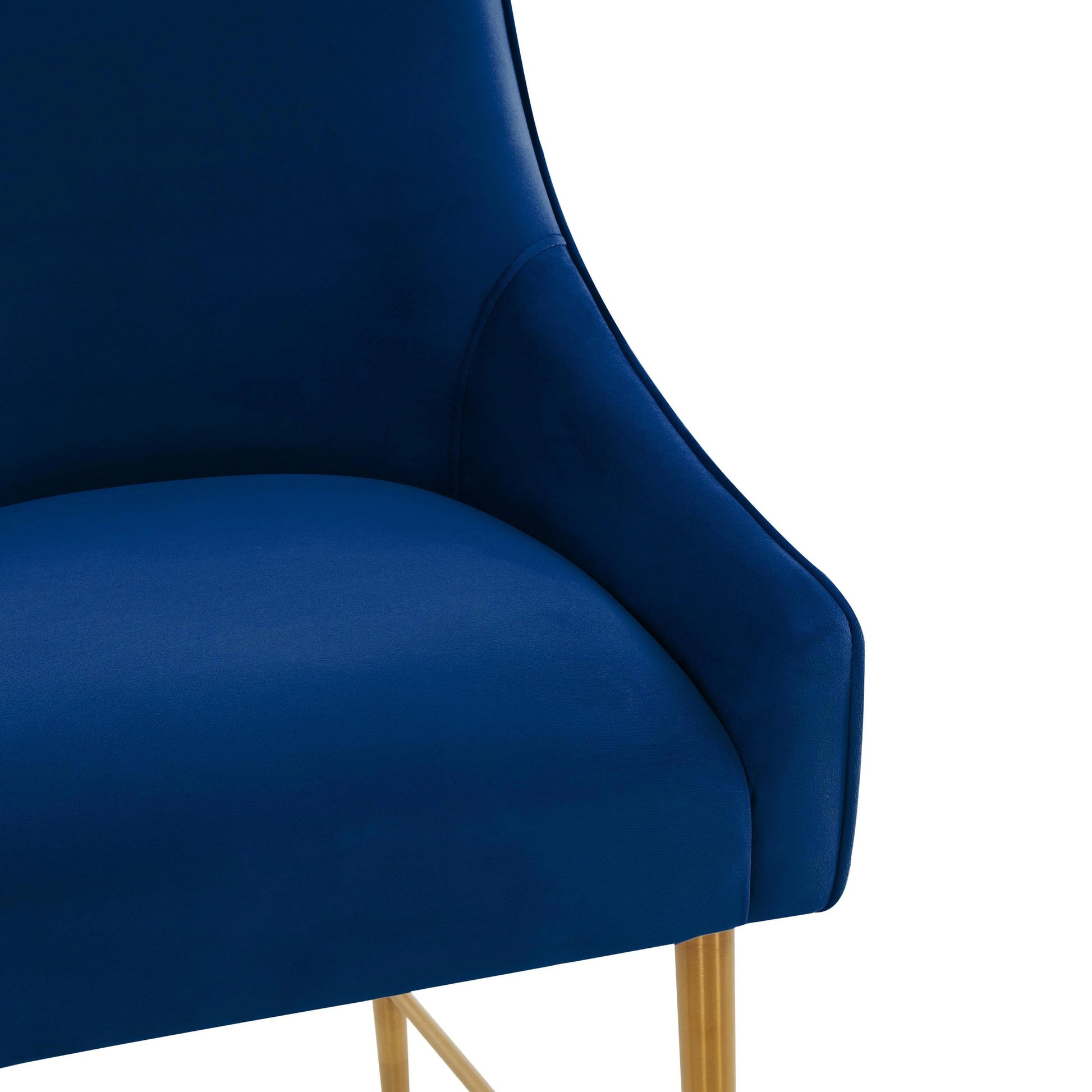Beatrix Velvet Bar Stool by TOV Furniture. Made from velvet in a modern style.