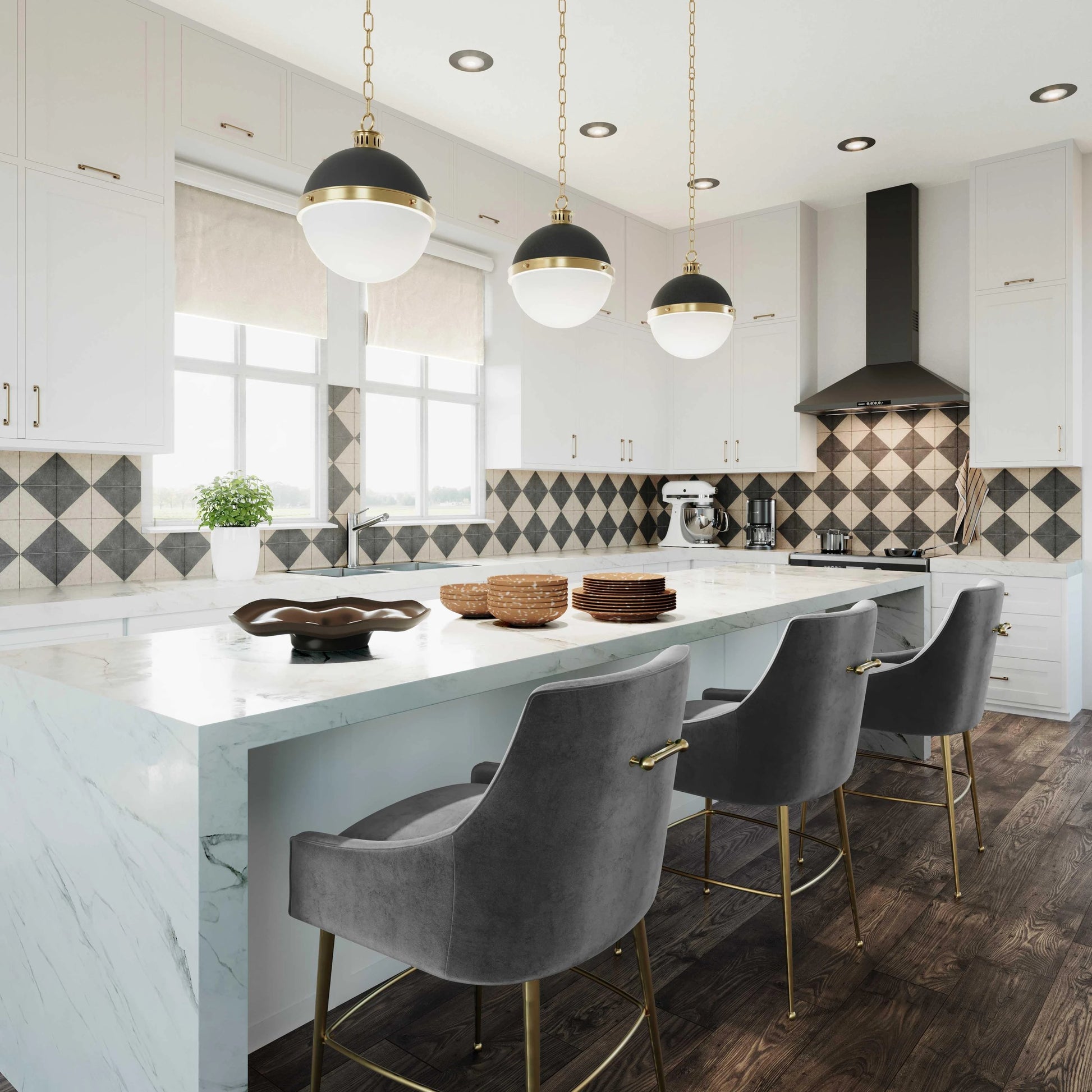 Beatrix Velvet Counter Stool by TOV Furniture. Made from velvet in a modern style.