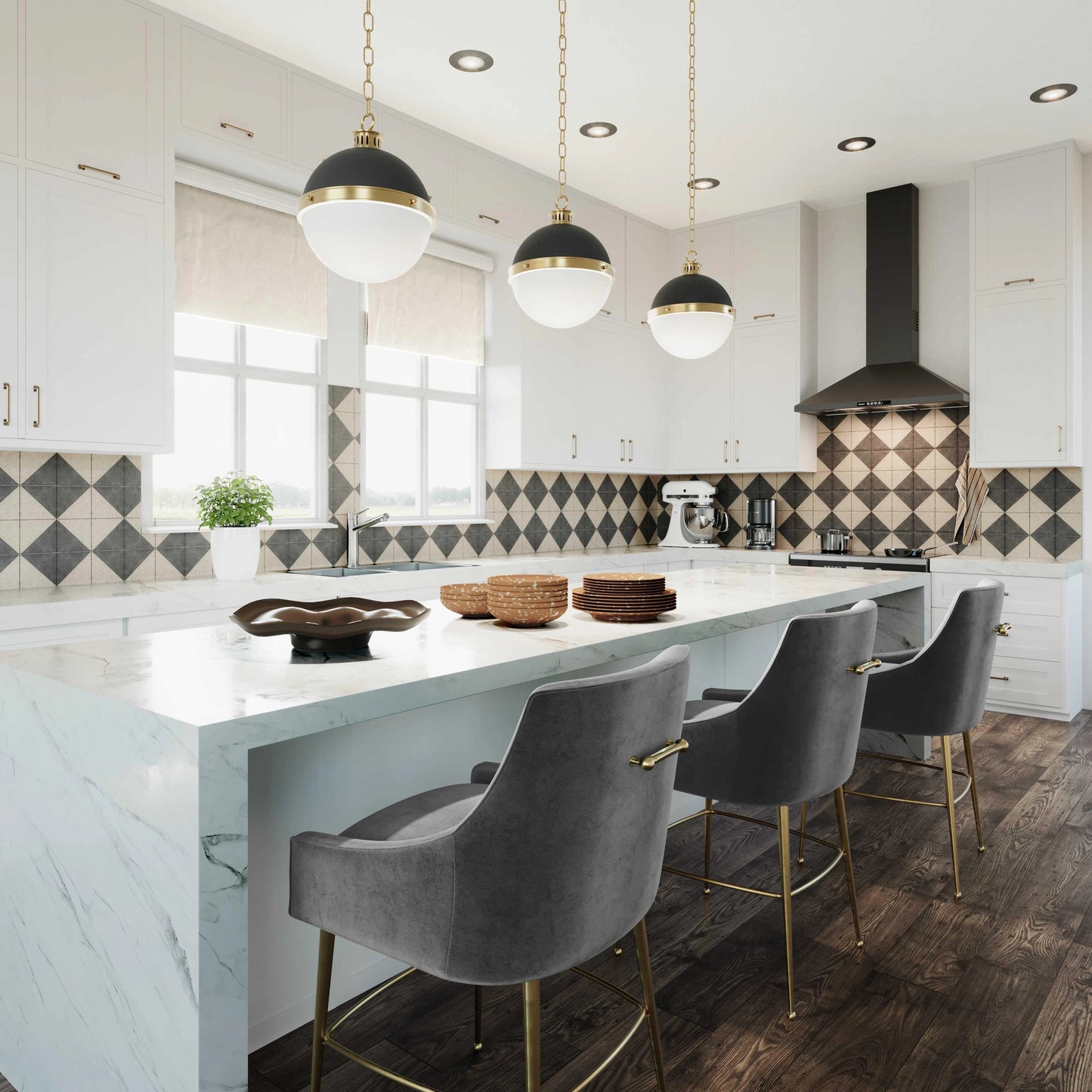 018 SI-1984159 | Lifestyle | Beatrix Velvet Counter Stool by TOV Furniture. Made from velvet in a modern style.