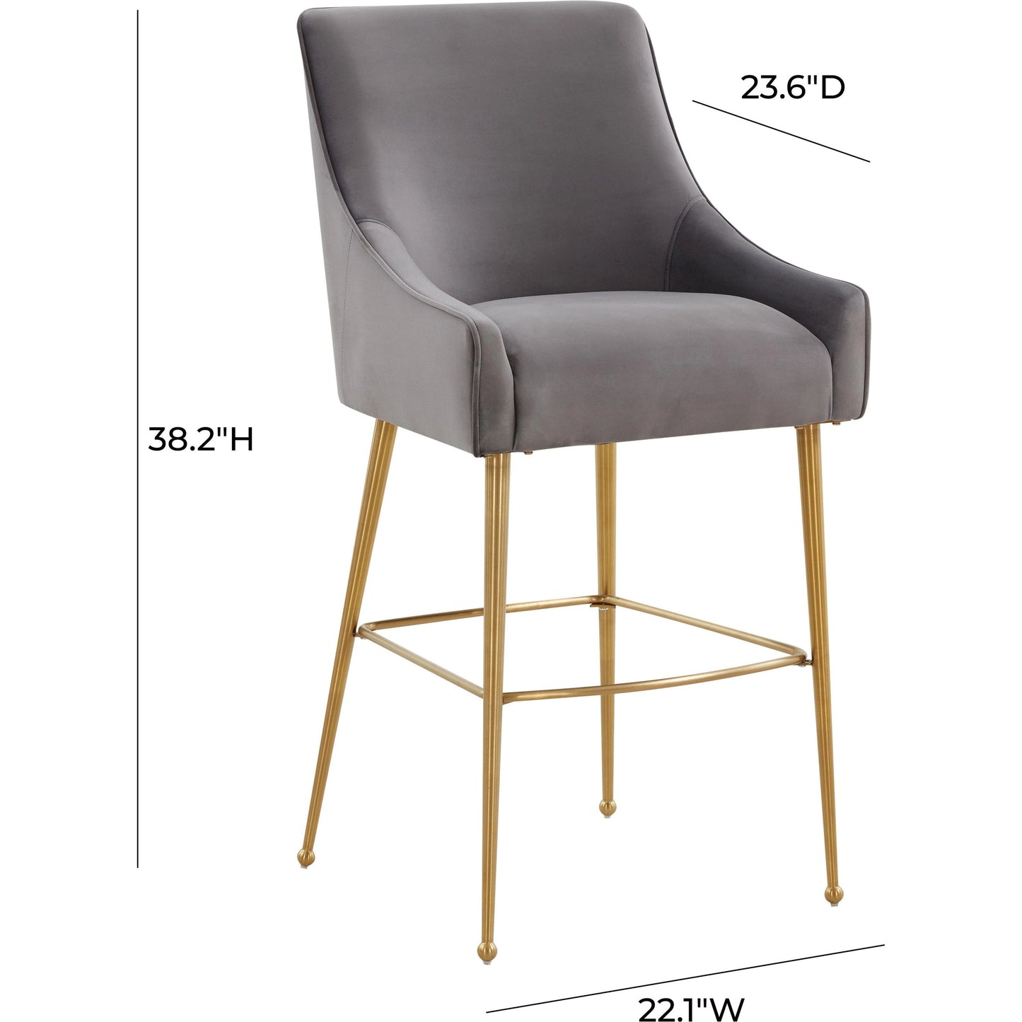 012 SI-1984159 | Additional Silo | Beatrix Velvet Counter Stool by TOV Furniture. Made from velvet in a modern style.