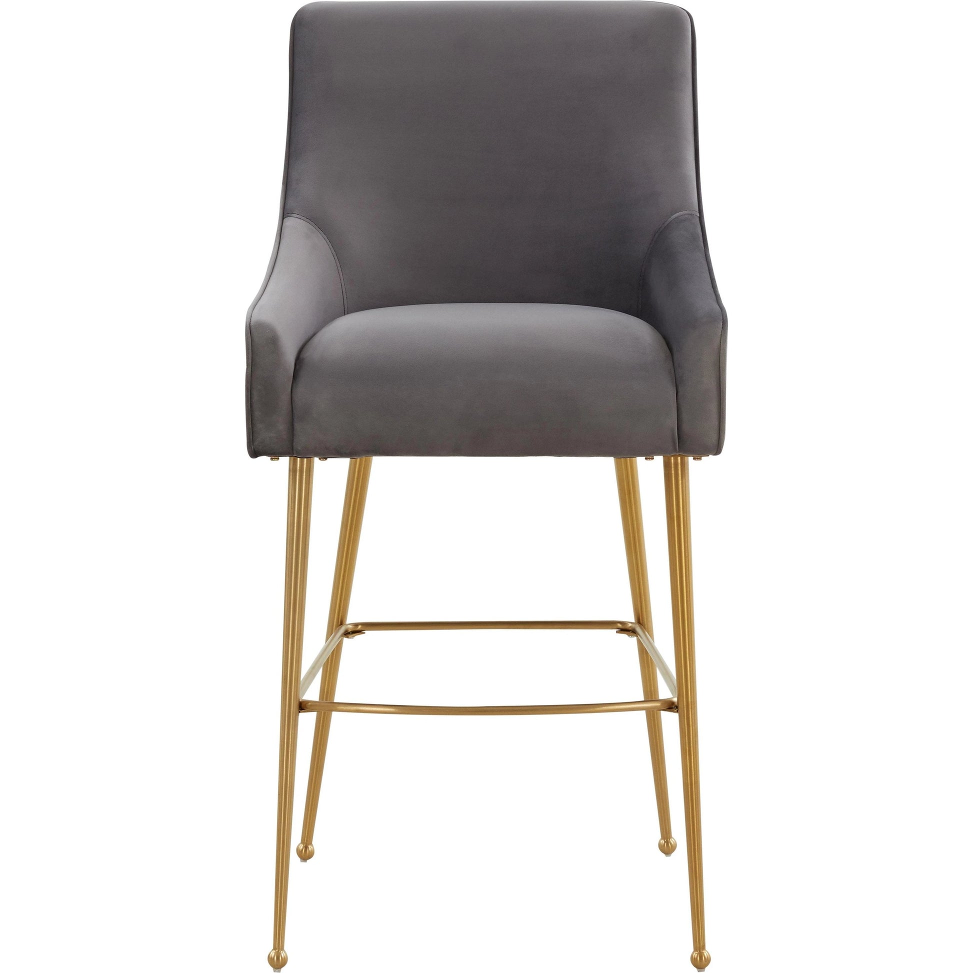 Beatrix Velvet Bar Stool by TOV Furniture. Made from velvet in a modern style.