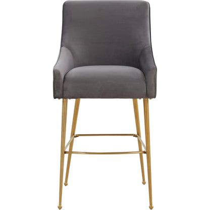Beatrix Velvet Bar Stool by TOV Furniture. Made from velvet in a modern style.