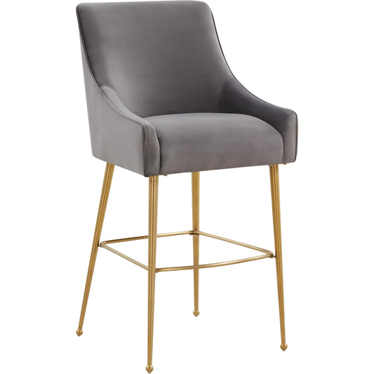 Beatrix Velvet Bar Stool by TOV Furniture. Made from velvet in a modern style.