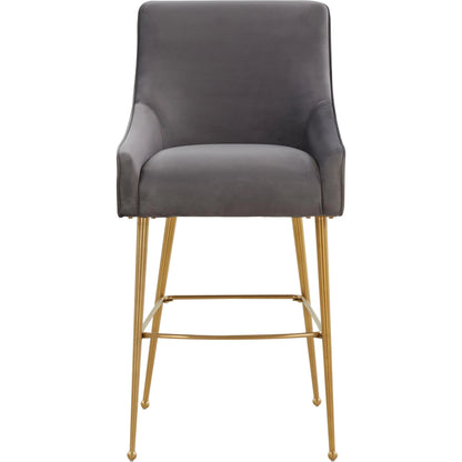 Beatrix Velvet Bar Stool by TOV Furniture. Made from velvet in a modern style.