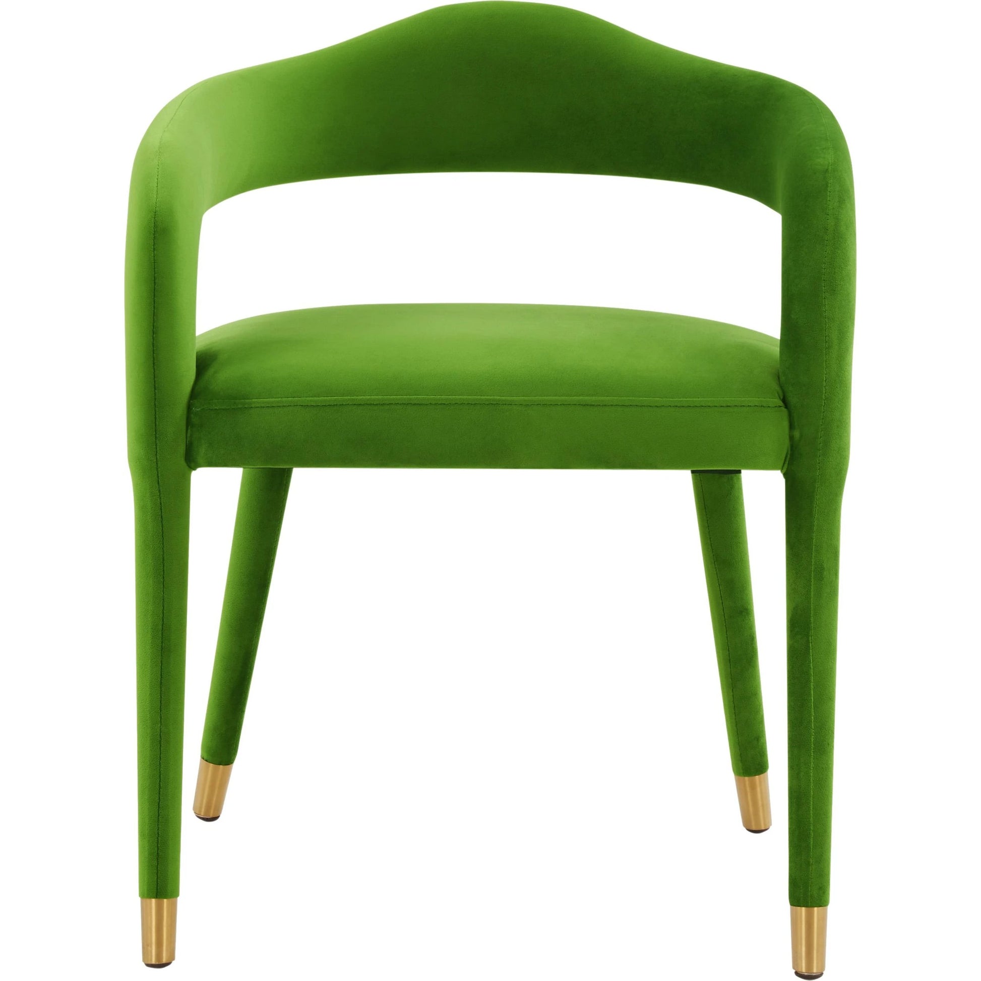 Lucia Velvet Dining Chair by TOV Furniture in black. Made from velvet, wood in a modern style.