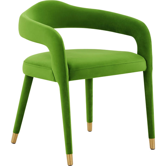 Lucia Velvet Dining Chair by TOV Furniture. Made from velvet, wood in a modern style.