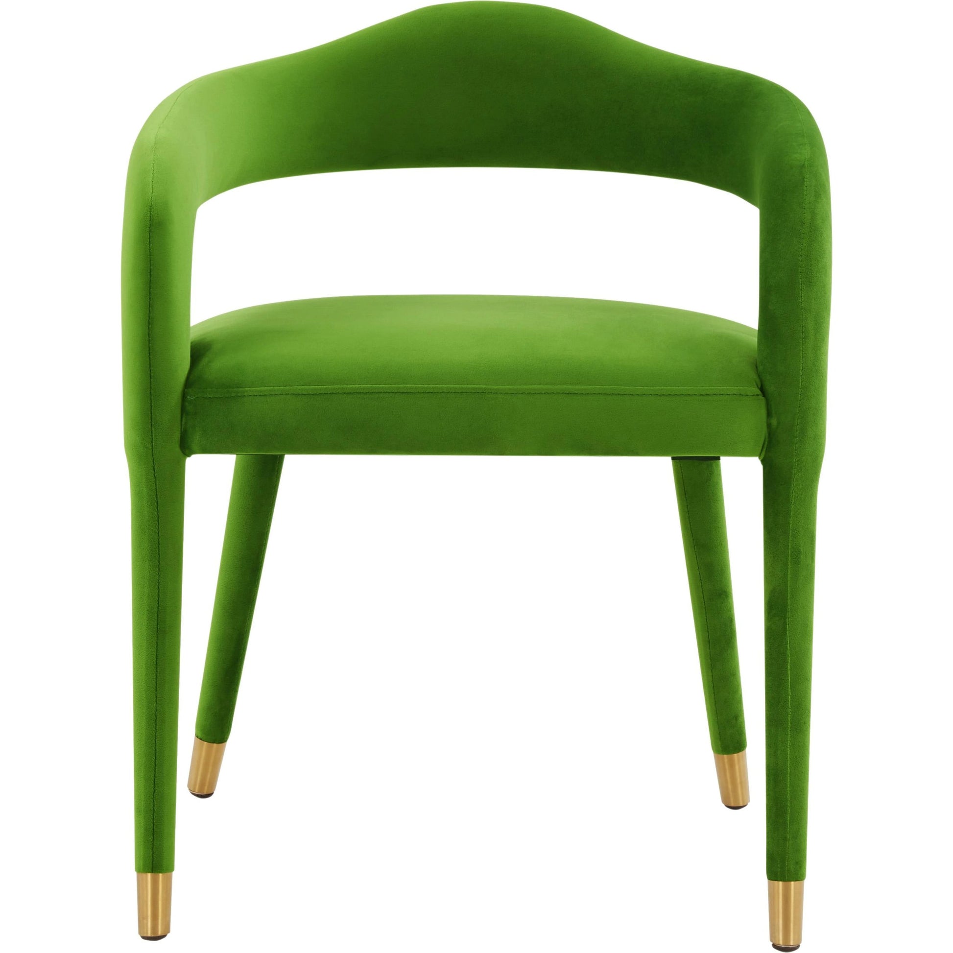 Lucia Velvet Dining Chair by TOV Furniture in black. Made from velvet, wood in a modern style.