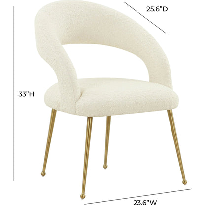 Rocco Boucle Dining Chair by TOV Furniture. Made from unique in a modern style.