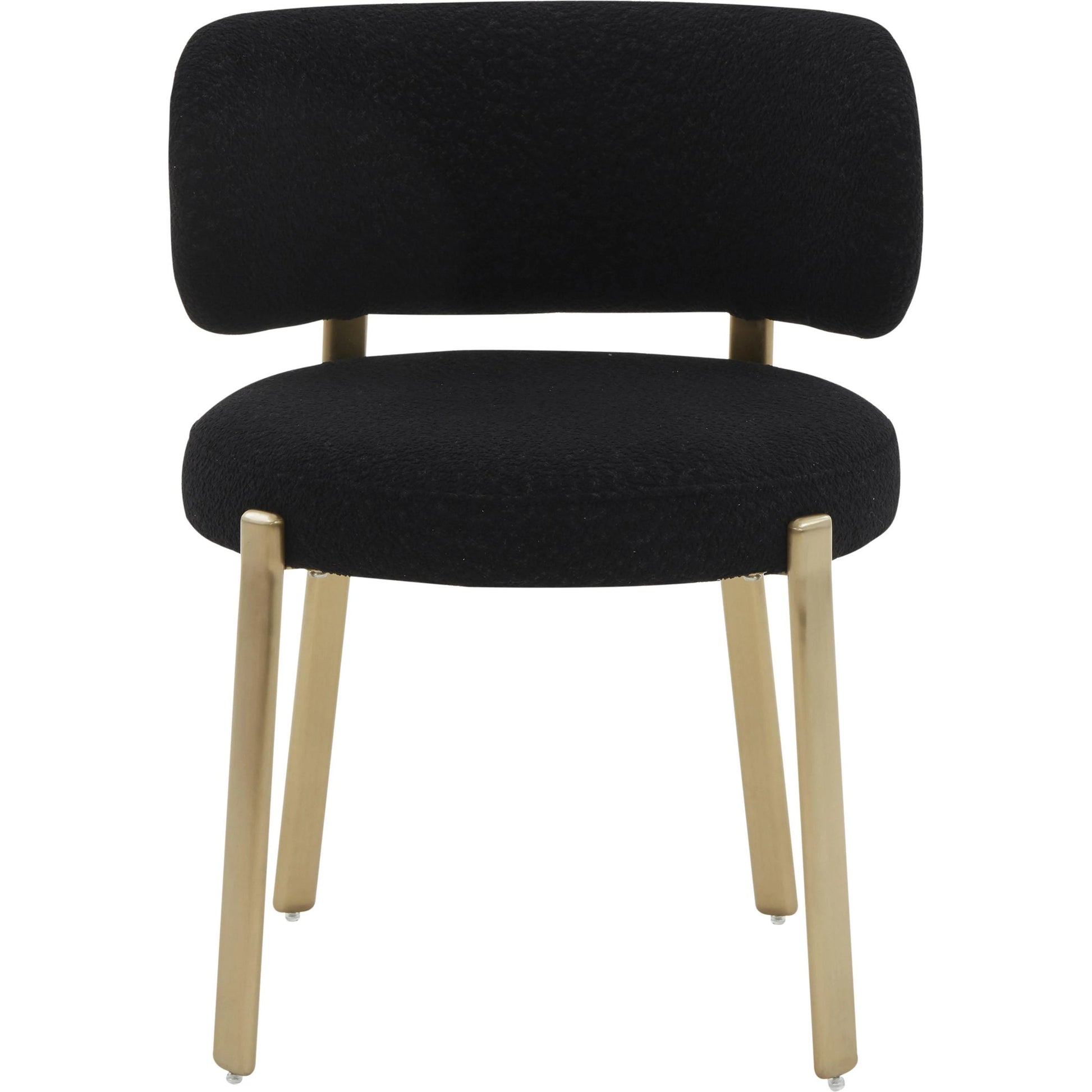 Margaret Boucle Dining Chair by TOV Furniture. Made from boucle, stainless steel, wood in a modern style.