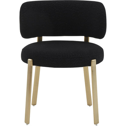 Margaret Boucle Dining Chair by TOV Furniture. Made from boucle, stainless steel, wood in a modern style.