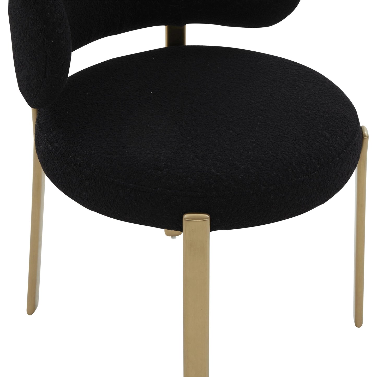 005 SI-2107452 | Additional Silo | Margaret Boucle Dining Chair by TOV Furniture. Made from boucle, stainless steel, wood in a modern style.