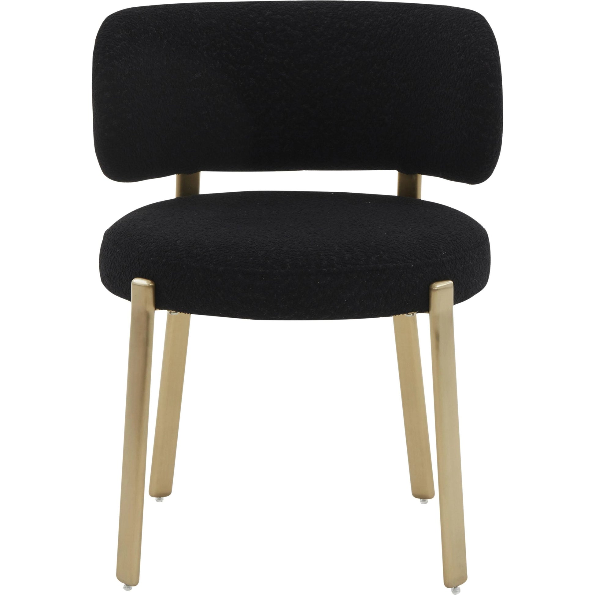 Margaret Boucle Dining Chair by TOV Furniture. Made from boucle, stainless steel, wood in a modern style.