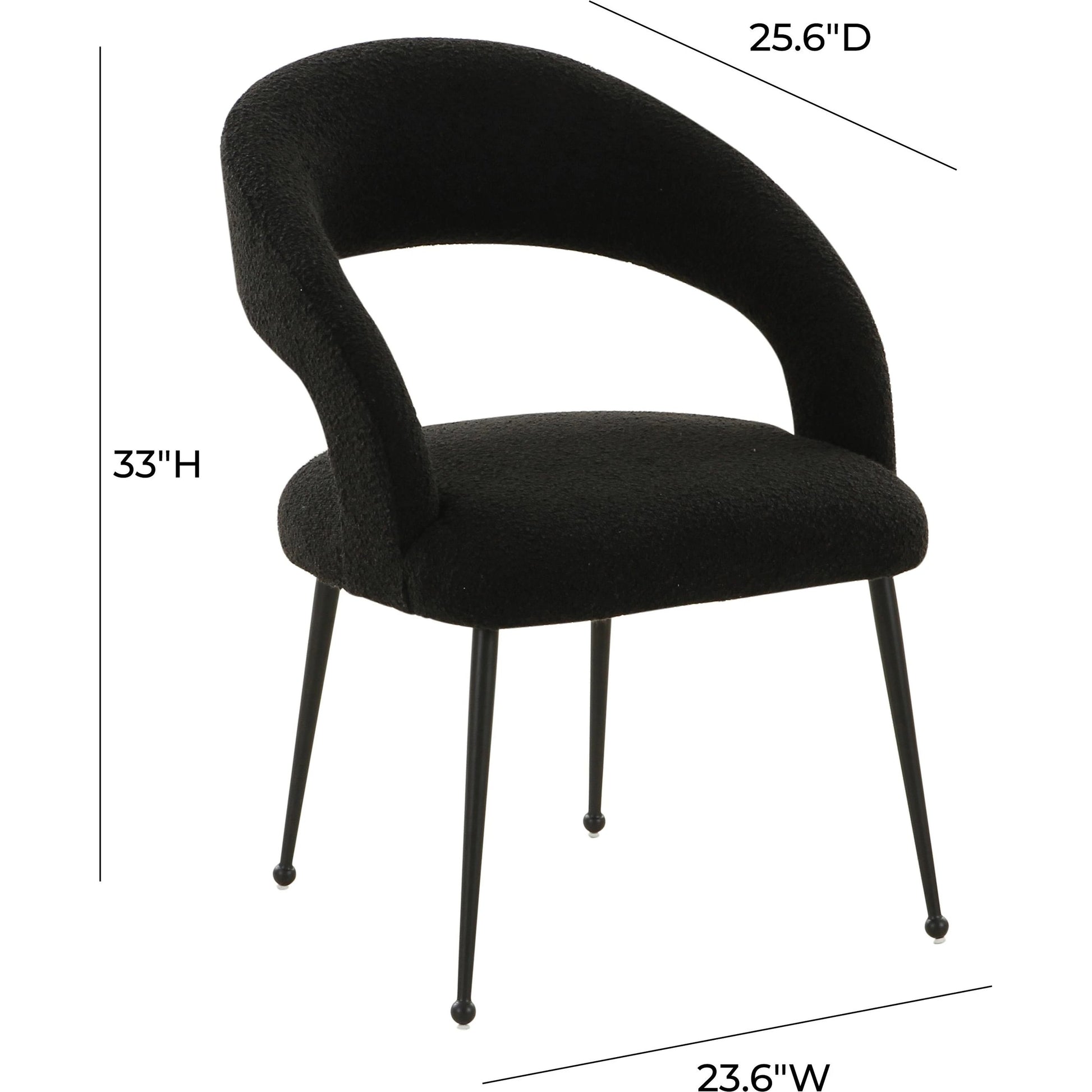 Rocco Boucle Dining Chair by TOV Furniture. Made from unique in a modern style.