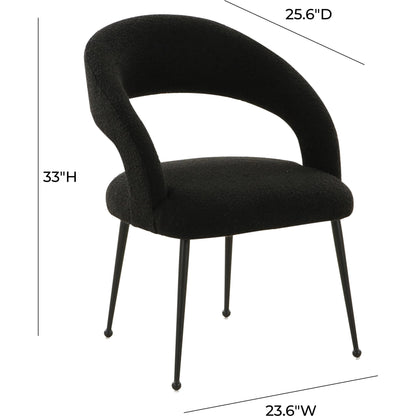 Rocco Boucle Dining Chair by TOV Furniture. Made from unique in a modern style.