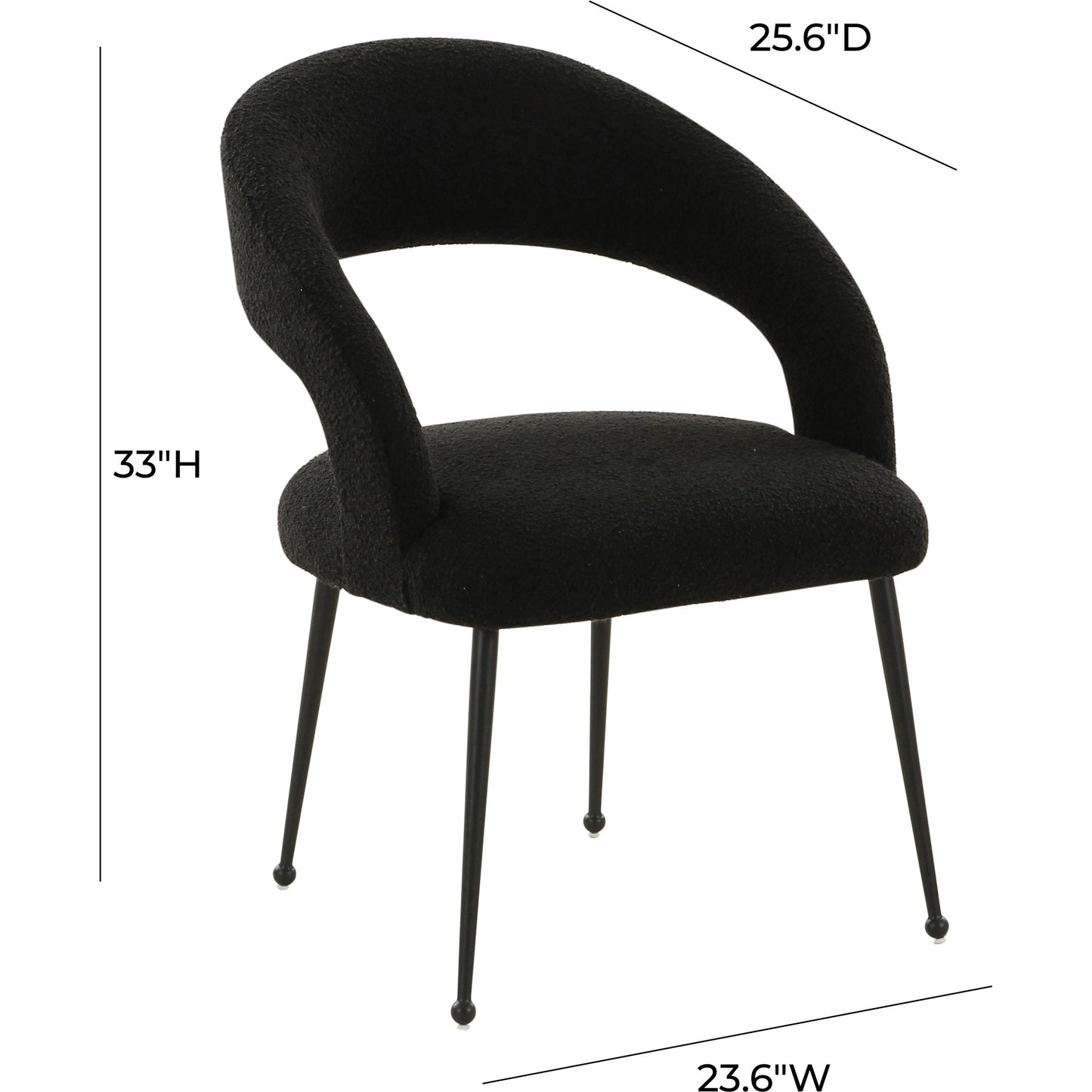 008 SI-2107513 | Additional Silo | Rocco Boucle Dining Chair by TOV Furniture. Made from unique in a modern style.