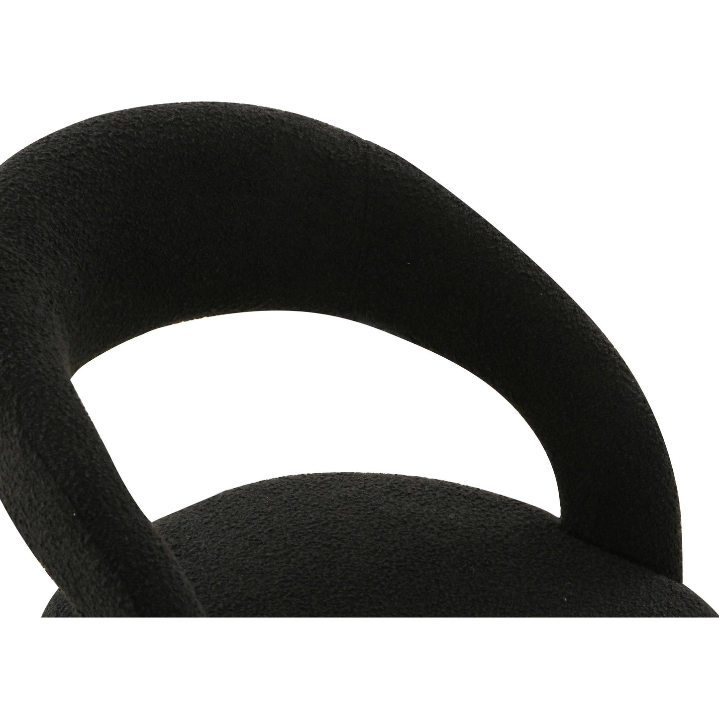 010 SI-2107513 | Closeup | Rocco Boucle Dining Chair by TOV Furniture. Made from unique in a modern style.