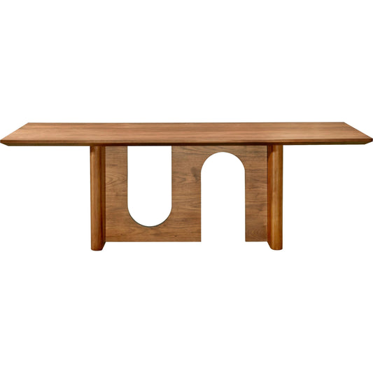 Satra Rectangular Dining Table by TOV Furniture in walnut. Made from mdf, walnut veneer in a modern style.