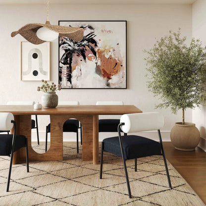 Satra Rectangular Dining Table by TOV Furniture in walnut. Made from mdf, walnut veneer in a modern style.