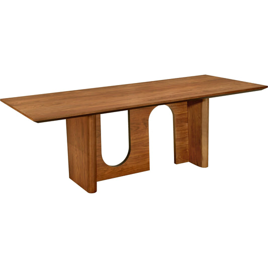 Satra Rectangular Dining Table by TOV Furniture in walnut. Made from mdf, walnut veneer in a modern style.