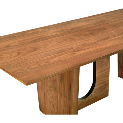 Satra Rectangular Dining Table by TOV Furniture in walnut. Made from mdf, walnut veneer in a modern style.