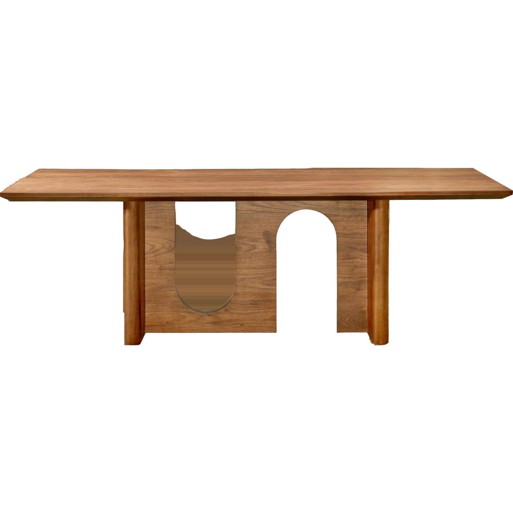Satra Rectangular Dining Table by TOV Furniture in walnut. Made from mdf, walnut veneer in a modern style.