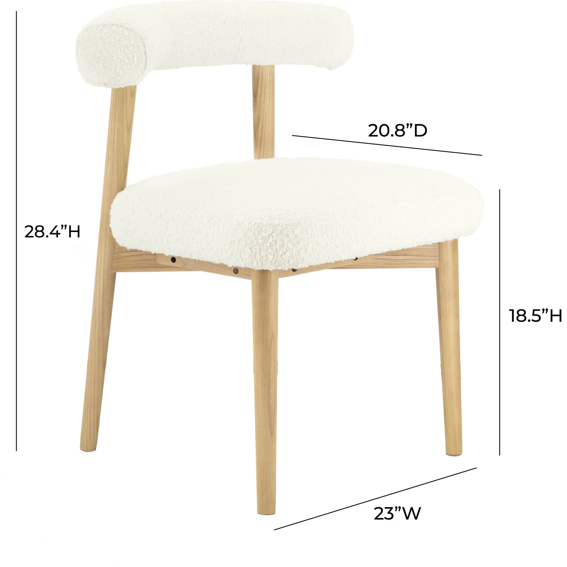 Spara Boucle Side Chair by TOV Furniture. Made from unique in a modern style.