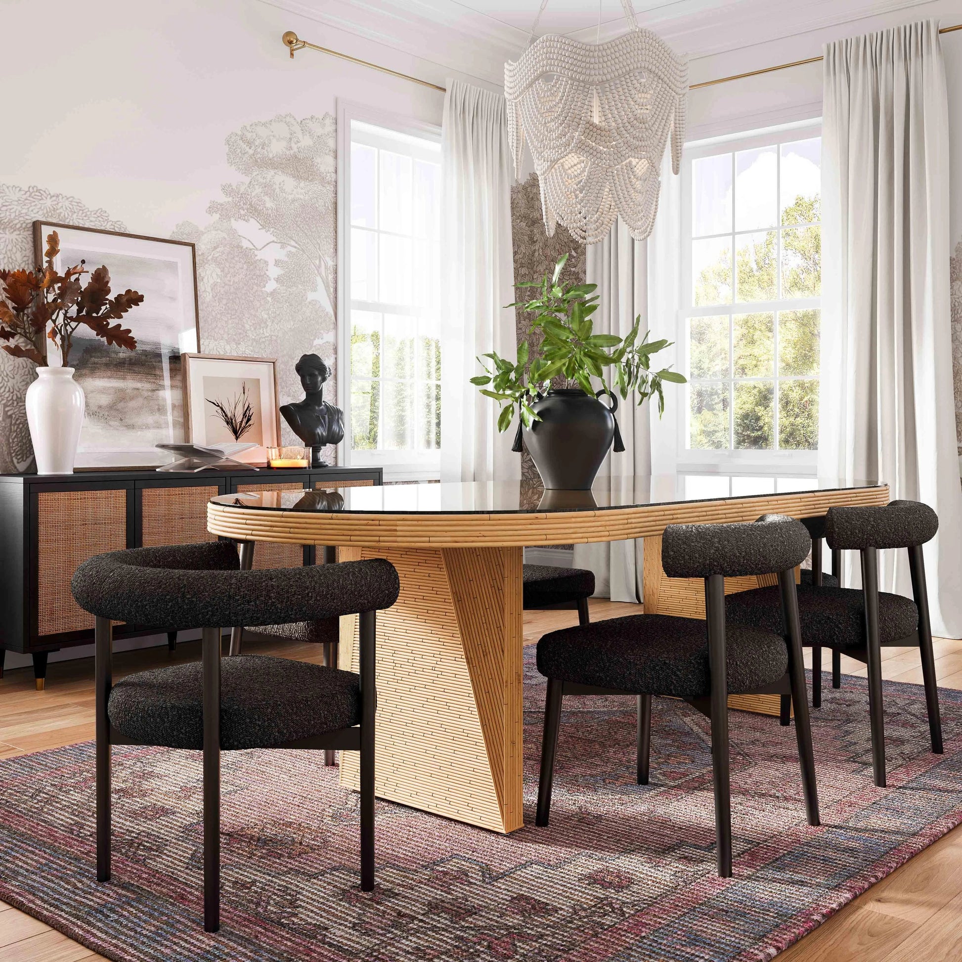 Spara Boucle Side Chair by TOV Furniture. Made from unique in a modern style.