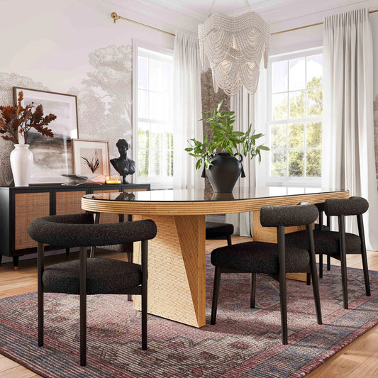 Spara Boucle Side Chair by TOV Furniture. Made from unique in a modern style.