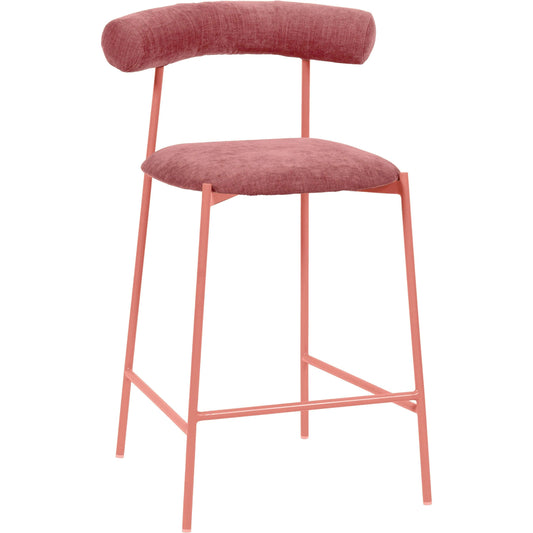 Liliana Velvet Counter Stool by TOV Furniture. Made from fabric, iron in a modern style.