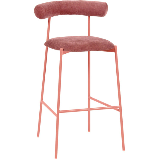 Liliana Velvet Bar Stool by TOV Furniture. Made from fabric, iron in a modern style.