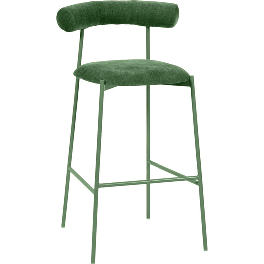 Liliana Velvet Bar Stool by TOV Furniture. Made from fabric, iron in a modern style.