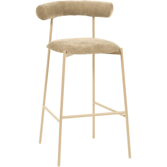 Liliana Velvet Bar Stool by TOV Furniture. Made from fabric, iron in a modern style.