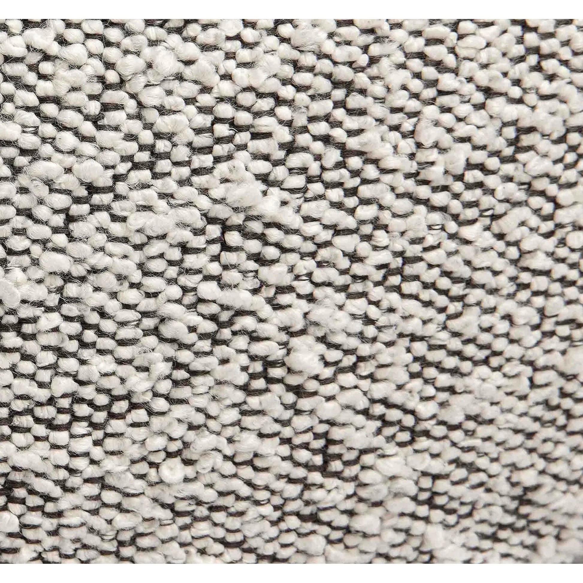 Carmel Performance Boucle Counter Stool by TOV Furniture in black, white. Made from boucle, stainless steel, wood in a transitional style.