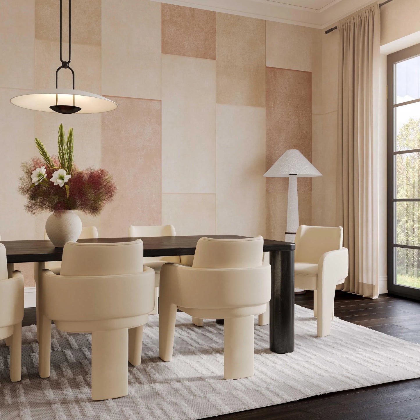 001 SI-2248331 | Lifestyle | Leo Performance Vegan Leather Dining Chair by TOV Furniture. Made from plywood, vegan leather in a transitional style.