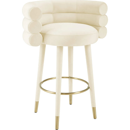 Betty Velvet Barstool by TOV Furniture. Made from unique in a modern style.
