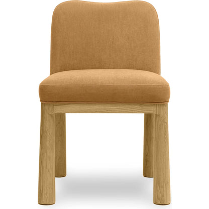 Tiara Velvet Oak Dining Chair by TOV Furniture. Made from plywood, velvet, wood in a traditional style.