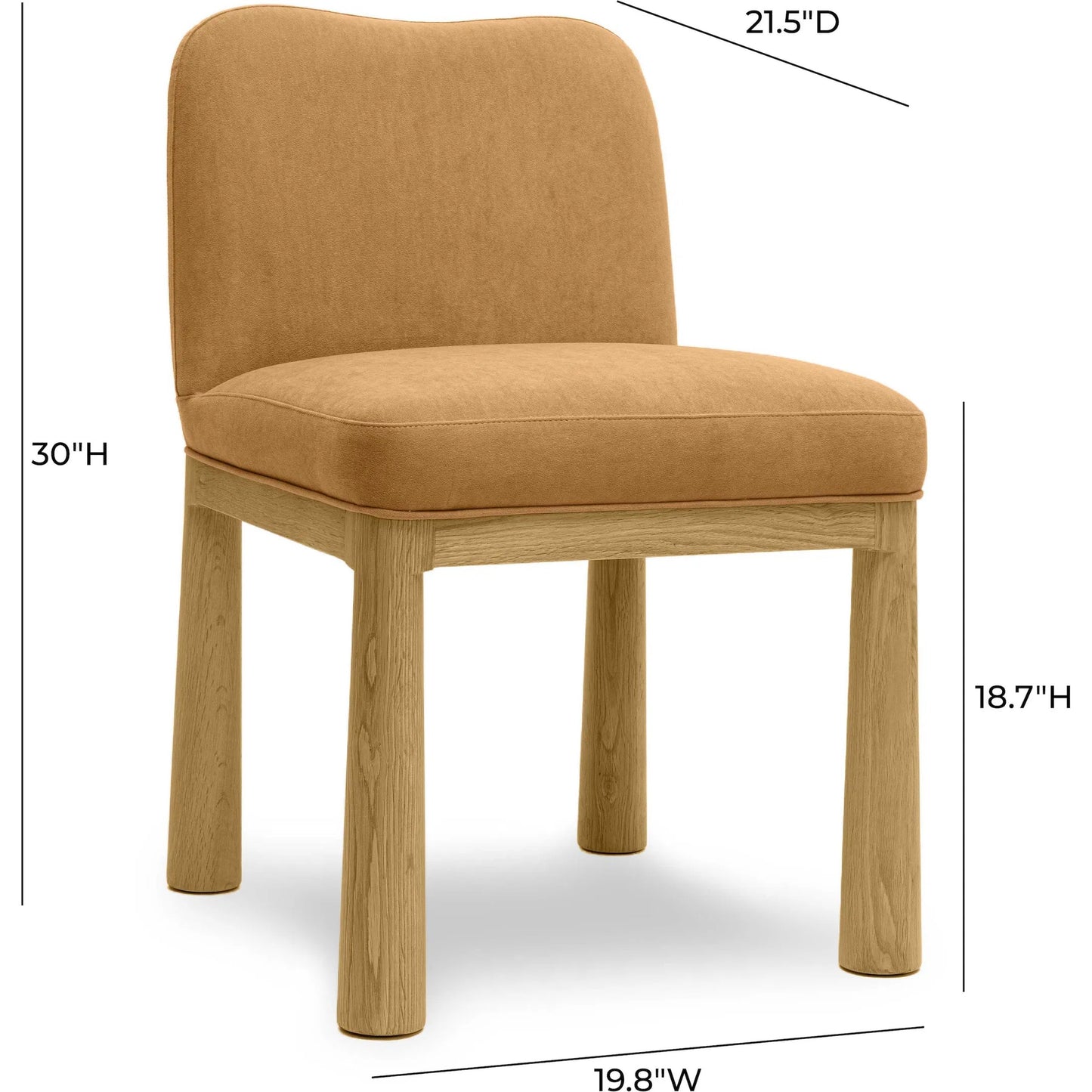 005 SI-2248533 | Additional Silo | Tiara Velvet Oak Dining Chair by TOV Furniture. Made from plywood, velvet, wood in a traditional style.