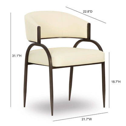 Tatum Performance Vegan Leather Dining Chair by TOV Furniture. Made from pu leather, plywood, stainless steel in a transitional style.