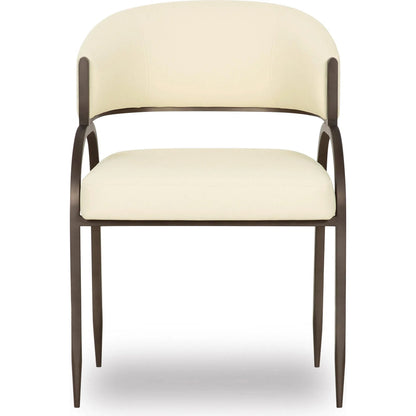 Tatum Performance Vegan Leather Dining Chair by TOV Furniture. Made from pu leather, plywood, stainless steel in a transitional style.