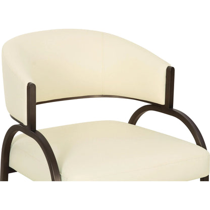 Tatum Performance Vegan Leather Dining Chair by TOV Furniture. Made from pu leather, plywood, stainless steel in a transitional style.