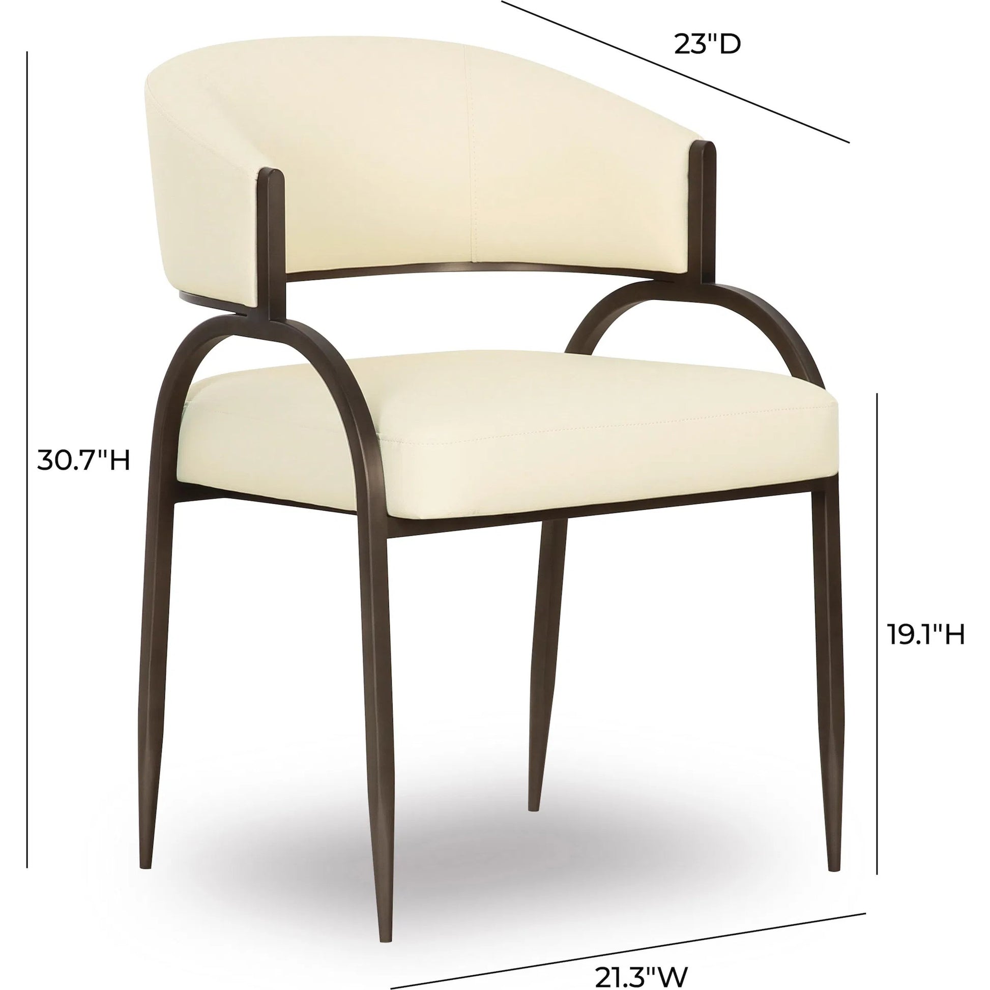 Tatum Performance Vegan Leather Dining Chair by TOV Furniture. Made from pu leather, plywood, stainless steel in a transitional style.