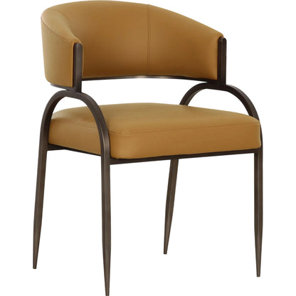 Tatum Performance Vegan Leather Dining Chair by TOV Furniture. Made from pu leather, plywood, stainless steel in a transitional style.