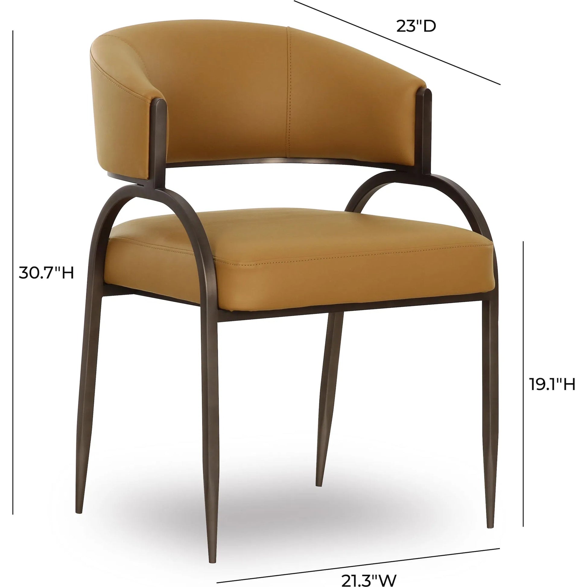 Tatum Performance Vegan Leather Dining Chair by TOV Furniture. Made from pu leather, plywood, stainless steel in a transitional style.