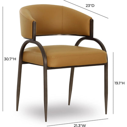 Tatum Performance Vegan Leather Dining Chair by TOV Furniture. Made from pu leather, plywood, stainless steel in a transitional style.