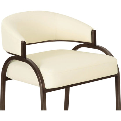 Tatum Performance Vegan Leather Counter Stool by TOV Furniture. Made from pu leather, plywood, stainless steel in a transitional style.
