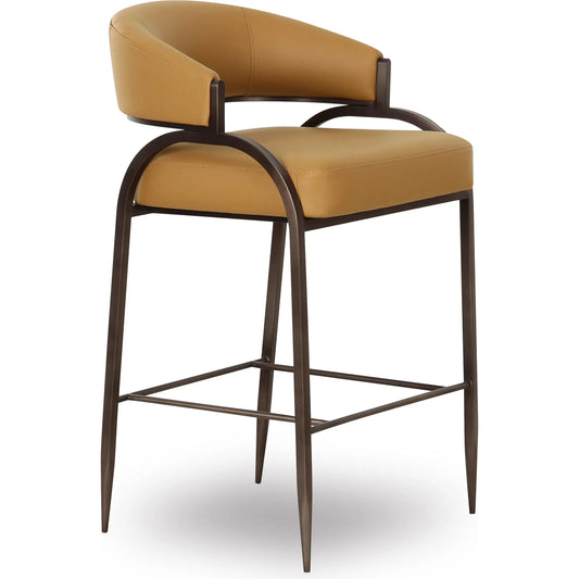 Tatum Performance Vegan Leather Counter Stool by TOV Furniture. Made from pu leather, plywood, stainless steel in a unique style.