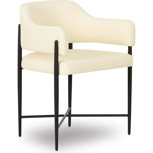 Sezanne Vegan Leather Dining Chair by TOV Furniture. Made from iron, pu leather, plywood in a unique style.