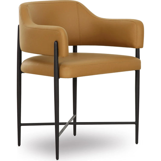 Sezanne Vegan Leather Dining Chair by TOV Furniture. Made from iron, pu leather, plywood in a unique style.
