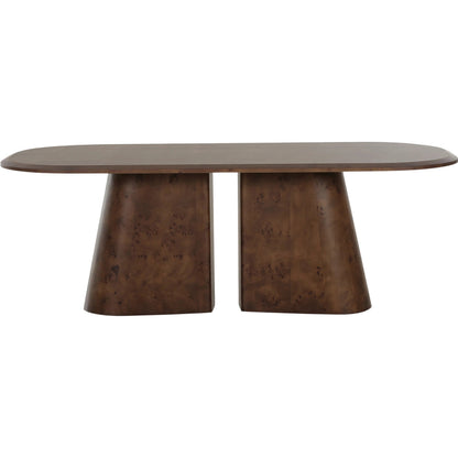 Gladyss Burl Oval Dining Table by TOV Furniture. Made from mdf, veneer in a transitional style.